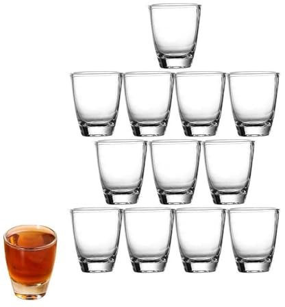 Mujiluxe Bicchieri Amaro In Vetro Trasparente, Bicchierini Liquore, Bicchieri Liquore E Bicchieri Per Degustazione E Tavola (12 pezzi, 35ml)