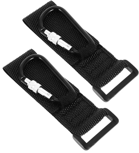 EXAOMBLE Pu Leder Kinderwagenhaken 2 Stück Kinderwagen Clips mit Aluminiumlegierung Rutschfest für Taschen und Babyschiebewagen Zubehör