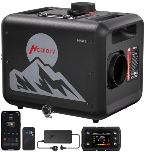 HCALORY 8kW Diesel Luftheizung, All-in-One Dieselheizung mit App-Steuerung | 220-240V AC & 12V/24V DC , Kaltstart bis -40 °C, 7,9L Tank, Auto Start/Stop, Rußreinigung, Höhenmodus, IPX4