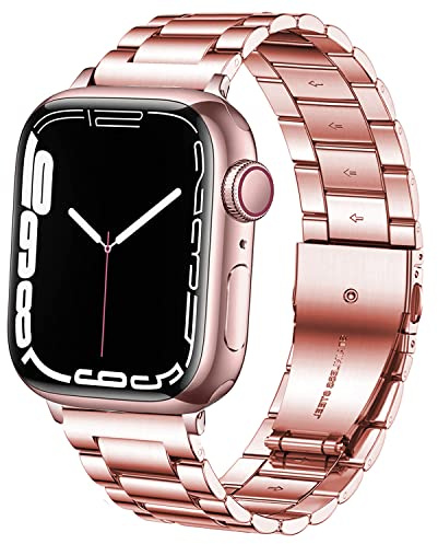 DEALELE Armbänd Kompatibel für iwatch 38mm 42mm 40mm 44mm 41mm 45mm 49mm, Solides Edelstahl Metall Ersatz Armband für Apple Watch Series 9/8 / 7/6 / 5/4 / 3 / SE/Ultra Damen Herren