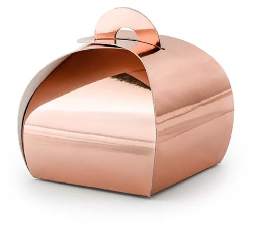 10 Rose Gold Wedding Favour Boxes Gifts Table Decoration