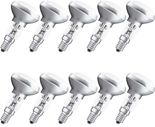 NCC-Licht 10 x Eco Halogen Reflektor R50 46W = 60W E14 Strahler warmweiß 2700K flood 30° dimmbar (46 Watt)