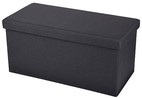Urban living WÜRFEL GEWEBE BANK DE RANGEMENT PLIABLE GRIS FONCE 76X37,5XH37,5CM
