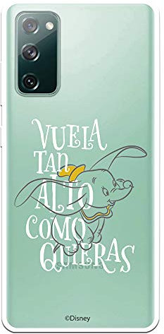 Schutzhülle für Samsung Galaxy S20 FE Offizielles Dumbo Vuela Tan Alto zum Schutz Ihres Handys. Flexibles Silikon-Schutzhülle mit offizieller Disney-Lizenz.