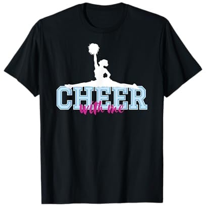 Cheer With Me Cheerleading Pompoms Cheerleader Maglietta