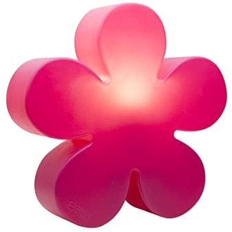 8 seasons design Shining Flower Deko-Lampe Blume Ø 40cm (Pink), E27 Fassung inkl. Leuchtmittel in warmweiß, als Indoor- & Outdoor Deko, Kinderzimmer, Nachttischlampe