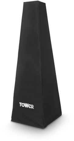 Tower Wood Burner Cover - Heavy-Duty Waterproof & Windproof Outdoor Patio Heater Cover, UV Resistant, Black (H149 x W45 x D45cm)
