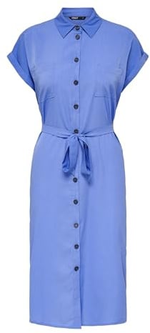 ONLY Damen Onlhannover S/S Shirt Dress Noos WVN Kleid, Ultramarine, 38 EU