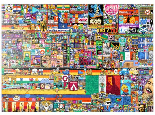 MyPuzzle r/Place Reddit Pixel War 04.2022 - Extreme Size, Part 3/6 for Collage - Premium 1000 Teile Puzzle - MyPuzzle Sonderkollektion von Aepyornis