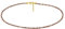 XEN Mondstein - Collier choco 3 mm facettiert 48 + 5 cm 925 Silber vergoldet 48