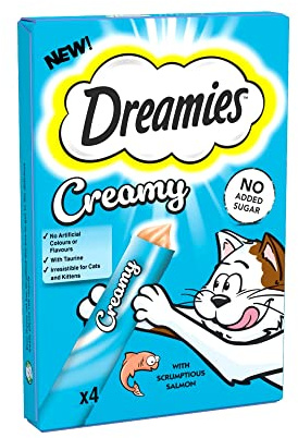 Dreamies Creamy No Sugar Cat Treats With Salmon 40g