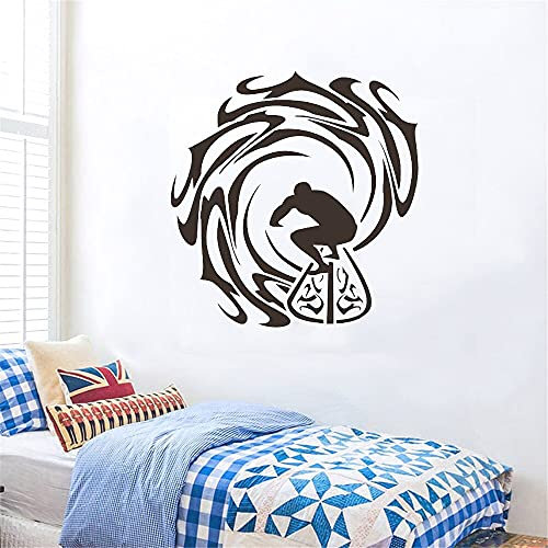 Surfen Wandaufkleber Surf Aufkleber Schwimmen Poster Heimdekoration Dekor Wandbild Schwimmen Vinyl Wandtattoos 42x42cm