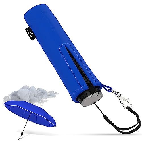 STYNGARD Regenschirm Kinder mit Sicherheitsreflektoren und Reflektorband - Kinder Regenschirm Mädchen & Junge - Kinderschirm - Schirm für Schulranzen Modell STOCKHOLM (Blau)