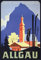 DekoDrom® Blechschild 20x30 cm historisches Plakat Allgäu Deutschland Städtereise Urlaub Dekoration Bar Kneipe Sammler