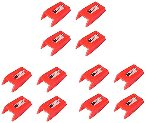 CIWEI 12 Stück Platten Spieler Nadeln, Universal Nadeln Nadeln für Vinyl Platten Spieler