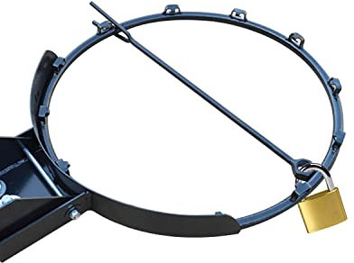 ZIMGOD Basketball Rim Lock Metall-Basketball-Felgenverriegelung, Basketballkorb-Felgenschloss mit Vorhängeschloss und Schlüssel, Basketball-Felgennetzschlösser für Ø45cm/17,7 Basketballtore