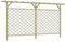 INLIFE Garten-Gitterzaun mit Pergola-Oberteil Holz,54.8kg,41726