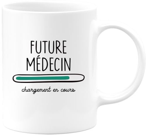 quotedazur - Mug Future Medecin Chargement En Cours - Blanc/Céramique