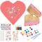 HAKOTOM 2pcs Schmuckkästchen Bastelset Kinder Holz Schatzkiste Basteln Herz Holzdosen zum Bemalen Holzbastelsets Kreative Geschenke für Mädchen Kindergeburtstag DIY Kreative Spielzeug