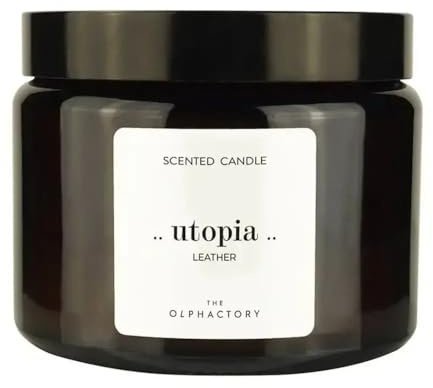Vela Aromática Tarro 360 g (60 Horas) / Jar Scented Candle 360 G (60 Stunden) Leder Gesundheit und körperpflege