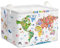 Clastyle Buchstabe Kinder Wäschekorb mit Henkel Faltbar Kleidung Spielzeug Aufbewahrungskorb Jungen Mädchen Aufbewahrungsbox für Babyzimmer Bad, Nautische Tiere, 40 * 30 * 30 cm