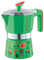 Pedrini eco moka cafetera 6 tazas brillante con mango rojo