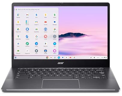 Acer Portátil Chromebook Plus 514 con Google AI: pantalla IPS Full HD 1920 x 1080 de 14 | Intel Core i3-N305 | 8GB LPDDR5 | 128GB SSD | Wi-Fi 6E | Cámara FHD | Chrome OS | CB514-4H-38JA