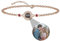 XXTONE Personalisiertes Foto Projektion Armband - Benutzerdefiniert Mit Bild Im Inneren Kreis - Einstellbares Valentinstag Geburtstag Schmuck Geschenk für Frauen Männer (Roségold 5)