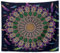 MT Majami Wandbehang Mandala indisch 200 x 150 cm Feder Polyester Wandtuch Wandteppich Tapisserie Hippie Retro
