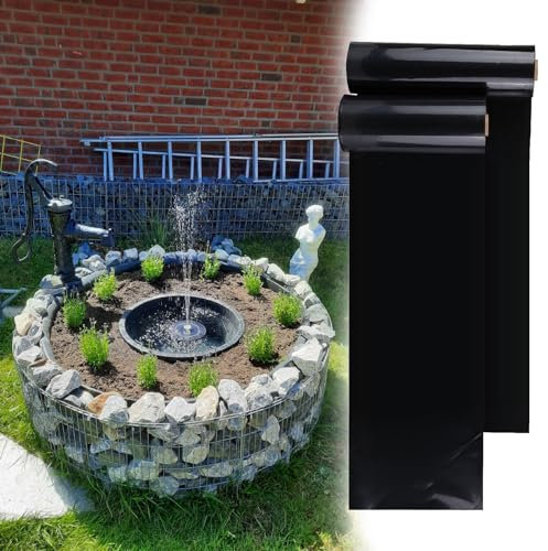 SYEUAMR Flexibel Teichfolie Teichplane for Outdoor Gartenpool Reißfest Teichmembran Faltbare Dichtungsfolie Gartenteiche Fischteichfolie Fisch und Pflanzenfreundlich 6×8.0 10×12.0 10×15.0 15×15.0m