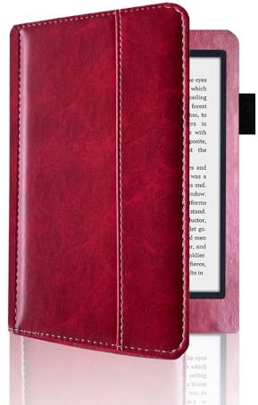 Custodia per Kobo Aura H2O Edition 2 Modello: N236 6 pollici eReader PU Custodia in pelle per Kobo Aura H2O Edition 2 PU Custodia Protettiva Flip Stand Cover protettiva (Vino rosso)