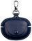 Case for Bose Ultra Open Earbuds, Fashion Premium Leather Shockproof Cover Accessories Case for Bose Ultra Open Earbuds ​with Keychain for Women Men-Navy Blue