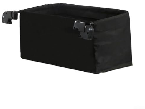 Praktische Hecktasche für Wagen, reißfestes Oxford-Gewebe, schwarz (für 12,7 cm (5 Zoll) Rad))