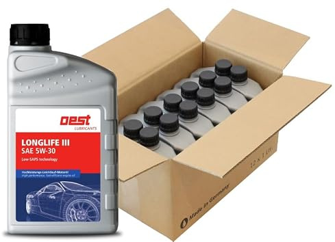 OEST Longlife III SAE 5W-30 Hochleistungs-Leichtlauf Motoröl (12x1L)