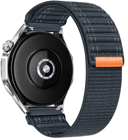 22mm Armband Kompatibel mit Huawei Watch GT5 Armband/GT4/GT3/GT2 46mm Stoffarmband für GT4 Pro/GT3 Pro/GT 2e/Watch 4/3/2 Nylon Uhrenarmband (Dunkelblau)