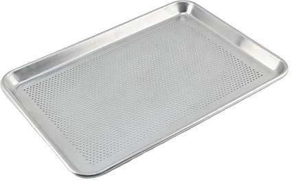 KESOTO Bandeja perforada para hornear, bandeja para galletas, bandeja para Pizza para horno para asar, 46x33cm