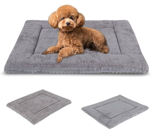 Vejaoo Hundebett, Waschbar Hundekissen flauschig Hundematte, Umkehrbar Weiche und Warme Hundematte für klein mittel große Hunde XZ016