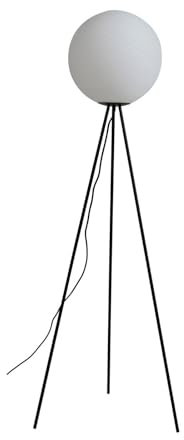 Lucande Stehlampe Kestralia (Modern) in Weiß aus Glas (1 flammig, E27) - Stehleuchte Standleuchte Floor Lamp Wohnzimmerlampe Wohnzimmerleuchte