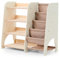 Goodevas Kinderbuchregal – Stylische Holz-Bücherregale für Kinder Einzigartig Design, sicherer und funktionaler Spielzeugorganisator für Schlafzimmer, Spielzimmer und Kinderzimmer (Ivory, Large)