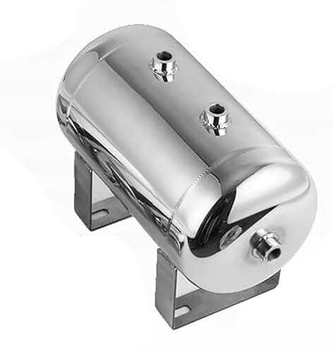 Air Compressor Reservoir Tank with Multiport & Valves & Gauges & Drain, 50 40 30 20 10 5 Liter Horizontal Pressure Vessel Storage Tank Stainless Steel, Industrial Auxiliary Air Tanks(13.2 Gal/50 Liter