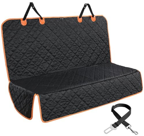 KYG Autoschondecke, Hunde-Autositzbezug für Rücksitz mit 1 Hundesitzgurt, Kratzfest & Wasserdicht Hundedecke Auto Rückbank für die meisten Autos LKWs SUVs 132x58x46cm