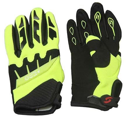Mud Defeater Motor Kinder Handschuhe Motocross Motorrad Downhill Bike MTB Mountainbike AERO gelb (XXS)
