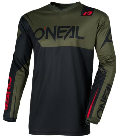 O'NEAL ELEMENT Youth Jersey RANCID schwarz/neon Gelb | mit atmungsaktivem Material, Mesh-Rücken, verlängertem Schnitt und lockerer Passform.