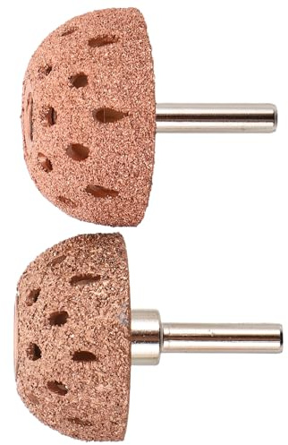 TOVINANNA 2Pcs Tungsten Carbide Rotary Burr Bowl Shaped Grinding Heads for Air Grinder Die Grinder Tool, High-Speed Tungsten Steel Burr Bits for Automotive Tire Repair and Tire Plug
