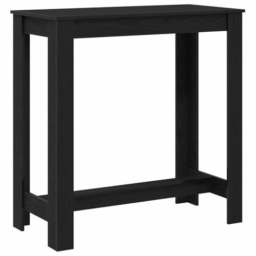 Tomostar Bartisch, Stehtisch, Küche, quadratischer Tisch, Esszimmer, Eiche, Schwarz, 102 x 50 x 103,5 cm, Holz