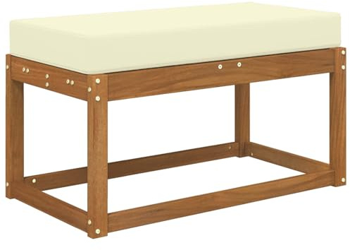 vidaXL Sitzkissen für Outdoor 100% Polyester Creme 80 x 40 x 8 cm