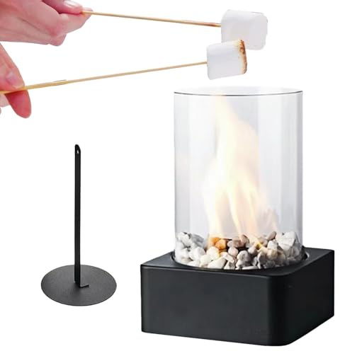 Brasero de table - Brûleur à gaz portable - Mini chauffage d'extérieur - Foyer pour terrasse, jardin, camping, arrière-cour, camping-car, camping-car, chauffage extérieur, feu de camp