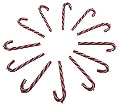 Gisela Graham Christmas Box of 12 Candy Canes Tree Decorations by Gisela Graham