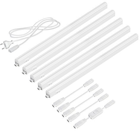 parlat LED Unterbau-Leuchten Rigel, je 57,3cm, mit Schalter, je 880lm, weiß, 5er Set