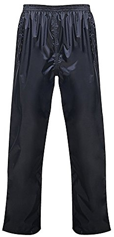 Regatta Pro Mens Packaway Waterproof Breathable Overtrousers (L) (Navy)